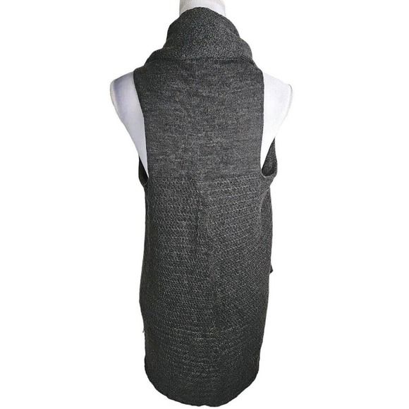 Alpaca International ~Woman One Size~ Dark Gray Open Front Alpaca/Wool Vest Knit - Picture 9 of 12